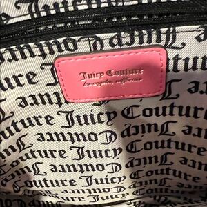 Juicy Couture Black and Pink Logo Cosmetic Bag